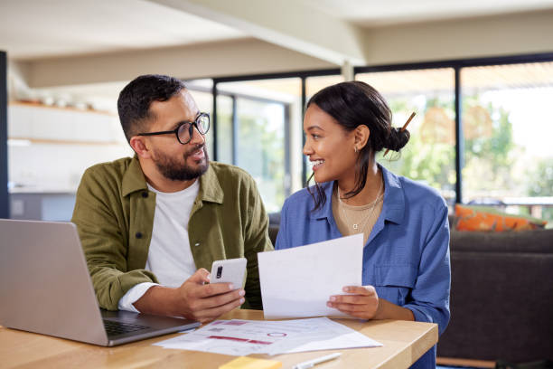 Happy Couple with Loan Approval